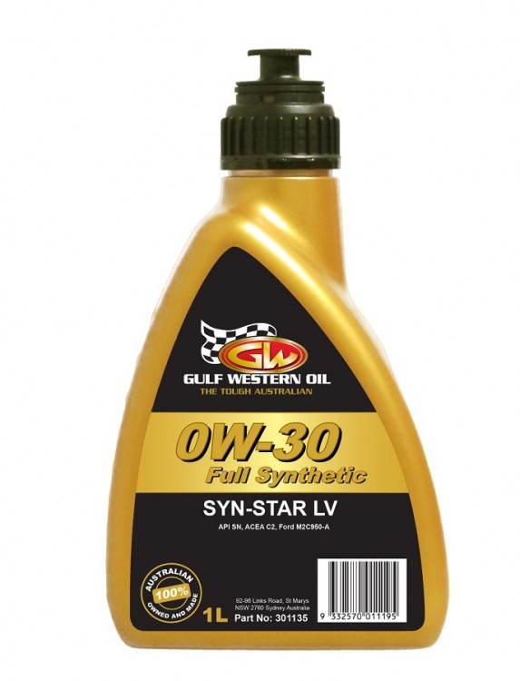 GULF WESTERN OIL Моторное масло SYN-STAR LV 0W-30 1л