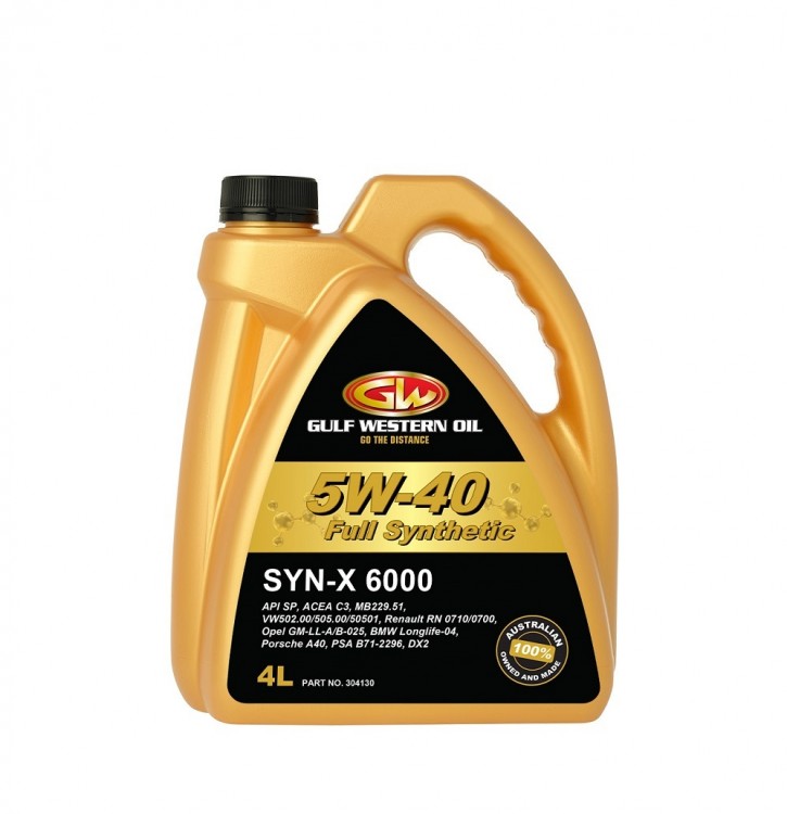 GULF WESTERN OIL Моторное масло SYN-X 6000 5W-40 4л