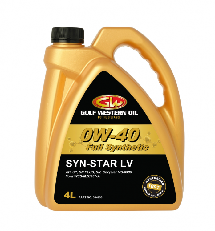 GULF WESTERN OIL Моторное масло SYN-STAR LV 0W-40 4л