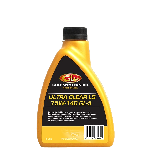 GULF WESTERN OIL Синтетическое противозадирное редукторное масло ULTRA CLEAR GEAR LUBE LS 75W-140 1л